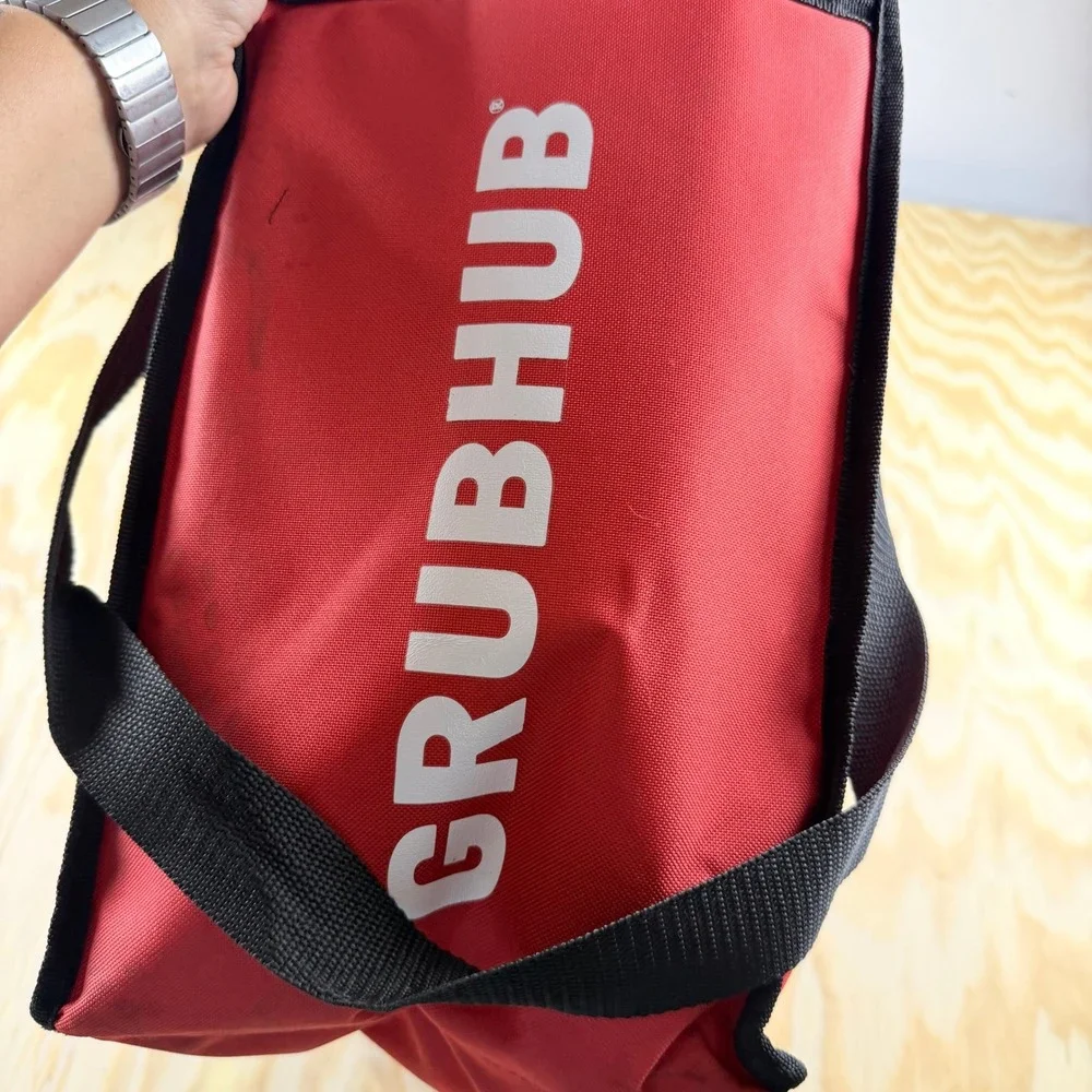 Grubhub 15x15x10 Thermal Insulated Hot Cold Food Delivery Tote Bag Backpack